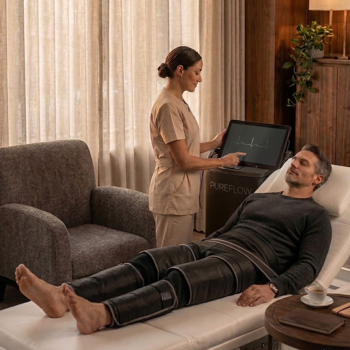 Aurion PureFlow treatment room in Mayfair